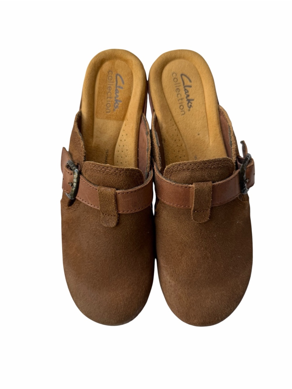 Clarks Collection Paizlee Nora Brown Suede Clogs Women’s Size 8.5 M